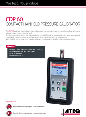 CDP60 calibrator Leaktesting